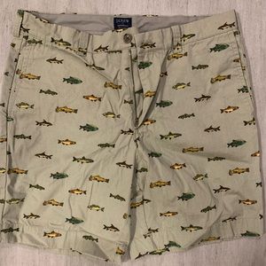 J. Crew Gramercy Chino Short - Fish Pattern 33W